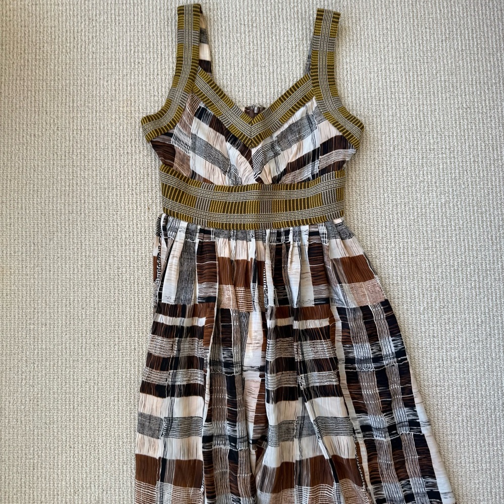 Plenty by Tracy Reese Patterned Fit & Flair Dress Size 0 Boho Anthropologie Sty